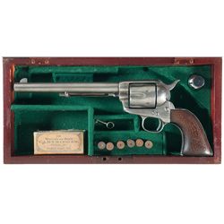 U.S. Colt Single Action Army Revolver with Case Factory Letter and Accessories