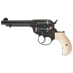Colt Model 1877 Lightning Double Action Revolver with Ivory Grips and Factory Letter Attributed to M