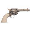 Image 2 : Engraved First Generation Gold and Silver Plated Colt Single Action Army Revolver with Ivory Grip an