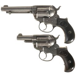 Collector's Lot of Two Colt Model 1877 Double Action Revolvers -A) Colt Model 1877 Lightning Revolve