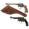 Image 1 : Two Double Action Revolvers -A) Harrington & Richardson Trapper Model Revolver with Holster