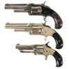 Image 1 : Collector's Lot of Three Antique Spur Trigger Revolvers -A) Smith & Wesson Model 1 1/2 Second Issue 
