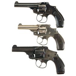Collector's Lot of Three Smith & Wesson Double Action Revolvers -A) Smith & Wesson 32 Safety Hammerl