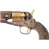 Image 4 : Engraved Gold and Silver Plated Colt Model 1860 Army Percussion Revolver with Ornate Cast Grip