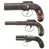 Image 2 : Collector's Lot of Three Percussion Pistols -A) Allen & Thurber Worcester Pocket Size Pepperbox Pist