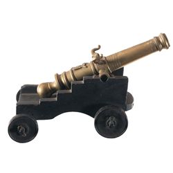 Miniature Spanish-Style Brass Cannon