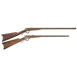 Collector's Lot of Two Remington Beals Single Shot Rifles -A) Iron Frame Unmarked Remington Beals Ri