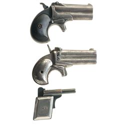 Three Handguns -A) Remington Type III Over/Under Derringer