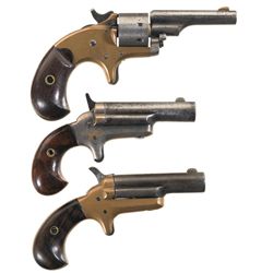 Collector's Lot of Three Colt Pocket Handguns -A) Colt Open Top Revolver