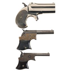 Collector's Lot of Three Remington Handguns -A) Remington Type III Over/Under Derringer