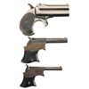 Image 1 : Collector's Lot of Three Remington Handguns -A) Remington Type III Over/Under Derringer