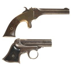 Two Antique Derringers -A) Stafford Single Shot Derringer