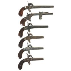 Six Single Shot Pistols -A) Unmarked Percussion Pistol