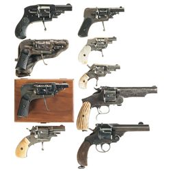 Nine Revolvers -A) Arminius Hammerless Revolver