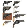 Image 1 : Nine Revolvers -A) Arminius Hammerless Revolver