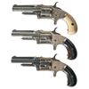 Image 1 : Three Marlin XXX Standard 1872 Spur Trigger Pocket Revolvers -A) Engraved Marlin XXX Standard 1872 R