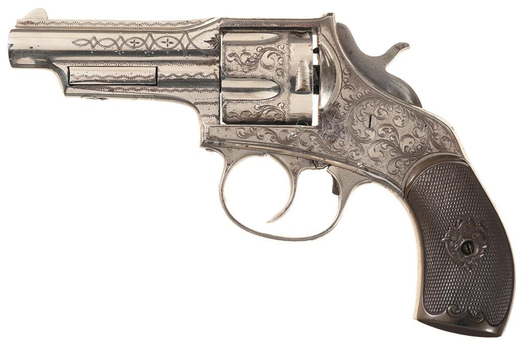 Swing Revolver Engraved Iver Johnson Model 1879 Swing Cylinder Revolver