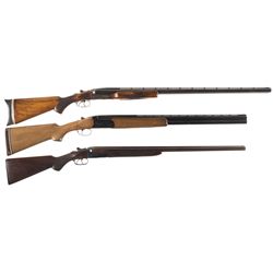 Collector's Lot of Three Iver Johnson Double Barrel Shotguns -A) Iver Johnson Super Trap Side by Sid