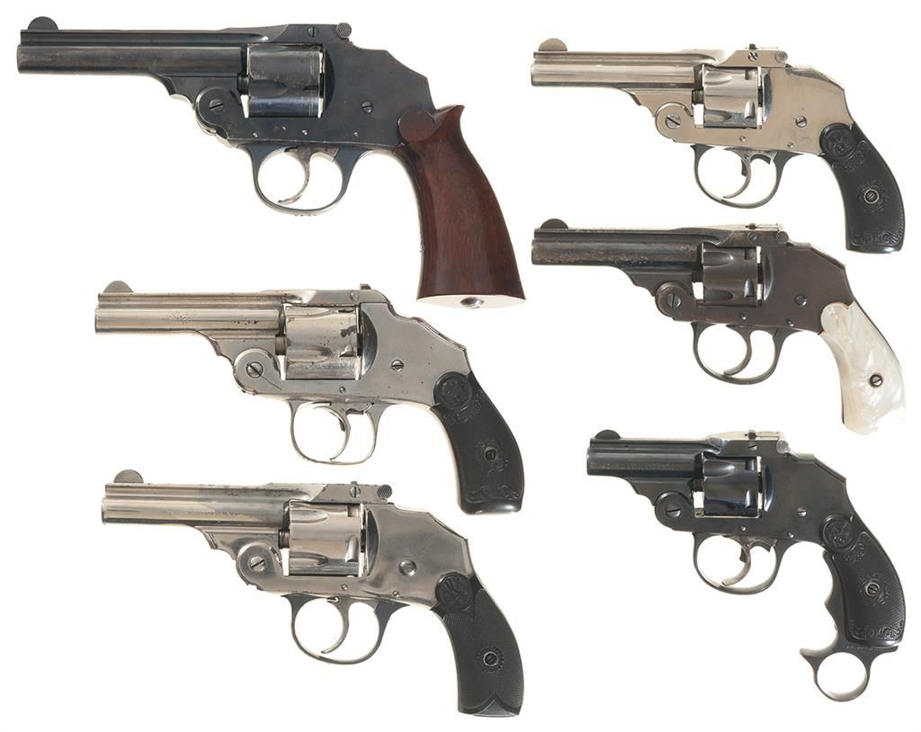 Six Double Action Revolvers -A) Iver Johnson Safety Automatic ...