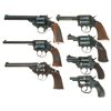 Image 1 : Collector's Lot of Six Iver Johnson Revolvers with One Starter Pistol -A) Iver Johnson Model 855 Sin