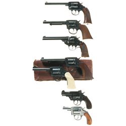 Collector's Lot of Seven Iver Johnson Revolvers -A) Iver Johnson Target Sealed Eight Double Action R
