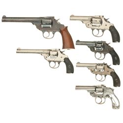 Collector's Lot of Six Iver Johnson Double Action Revolvers -A) Iver Johnson Third Model Large Frame