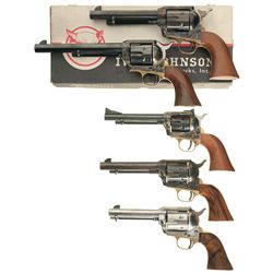 Collector's Lot of Five Iver Johnson Marked Single Action Army Style Revolvers -A) Iver Johnson/Uber