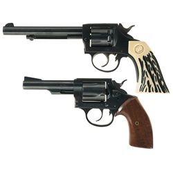 Collector's Lot of Two Iver Johnson Double Action Revolvers -A) Iver Johnson Model 50A Sidewinder Ri