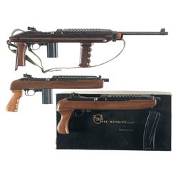 Three Semi-Automatic Firearms -A) Iver Johnson M1 Carbine with Collapsible Wire Stock