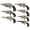 Image 1 : Collector's Lot of Seven Antique Iver Johnson Spur Trigger Revolvers -A) Iver Johnson Smoker Revolve