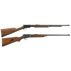 Two Winchester Sporting Rifles -A) Winchester Model 62A Slide-Action Rifle