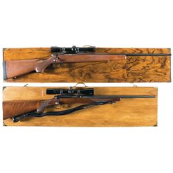 Two Scoped Bolt Action Rifles with Cases -A) Weatherby Vanguard Rifle