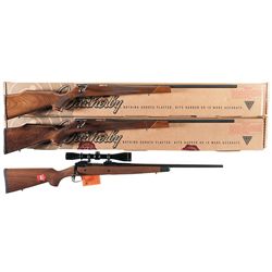 Three Bolt Action Rifles -A) Weatherby Deluxe Mark XXII Rifle with Box