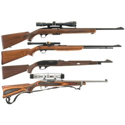 Four Semi-Automatic Rifles -A) Winchester Model 100 Rifle with Scope