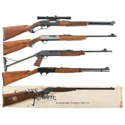 Five Rifles -A) Winchester Model 255 Lever Action Rifle with Scope