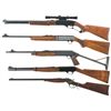 Image 2 : Five Rifles -A) Winchester Model 255 Lever Action Rifle with Scope