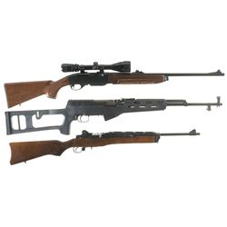 Three Semi-Automatic Rifles -A) Remington 7400 Rifle with Scope