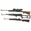 Image 2 : Three Semi-Automatic Rifles -A) Remington 7400 Rifle with Scope