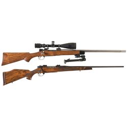Two Bolt Action Rifles -A) Custom Mauser Bolt Action Rifle with Scope