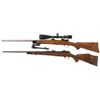 Image 2 : Two Bolt Action Rifles -A) Custom Mauser Bolt Action Rifle with Scope