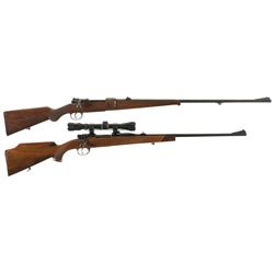 Two Bolt Action Rifles -A) Unmarked Custom Mauser Rifle
