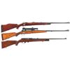 Image 1 : Three Sporting Rifles -A) Belgian FN Mauser Bolt Action Rifle