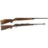 Image 1 : Two Bolt Action Rifles -A) Custom Schultz & Larsen Model 54 J Rifle