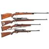 Image 1 : Four Bolt Action Rifles -A) Belgian Proofed Mauser Rifle with Ammo