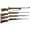 Image 1 : Four Bolt Action Rifles -A) Remington Model 540X Target Single Shot Rifle