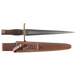 Randall Model 13-12 Arkansas Toothpick Dagger with Sheath and Engraving
