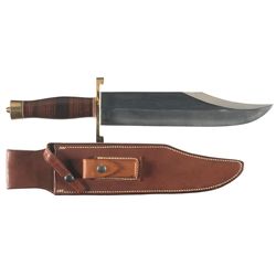 Randall Model 12-11 Smithsonian Bowie Knife with Sheath and Cloth Sleeve