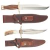 Image 1 : Two Randall Made Bowie Knives with Sheaths and Pouches
