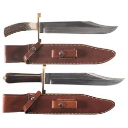 Two Randall Bowie Knives with Sheaths