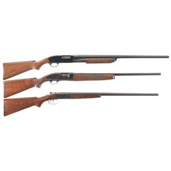 Three Shotguns -A) Remington Model 31L Slide Action Shotgun